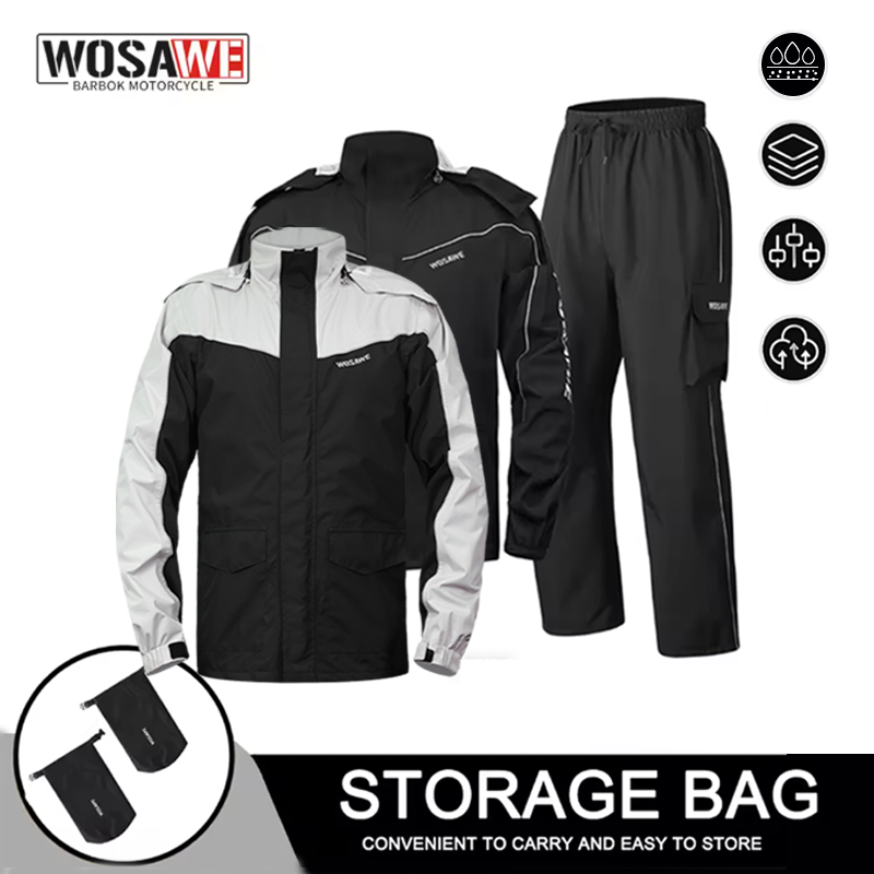 WOSAWE Waterproof Motorcycle R - Cycling Rain Jacket Commute incelemesi ve fiyatı