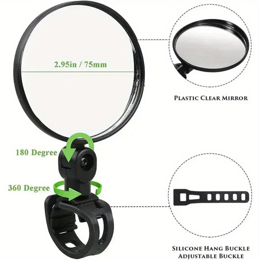TOSUOD 1pc/1 Pair Universal Bi - Mirror Handlebar Convex incelemesi ve fiyatı