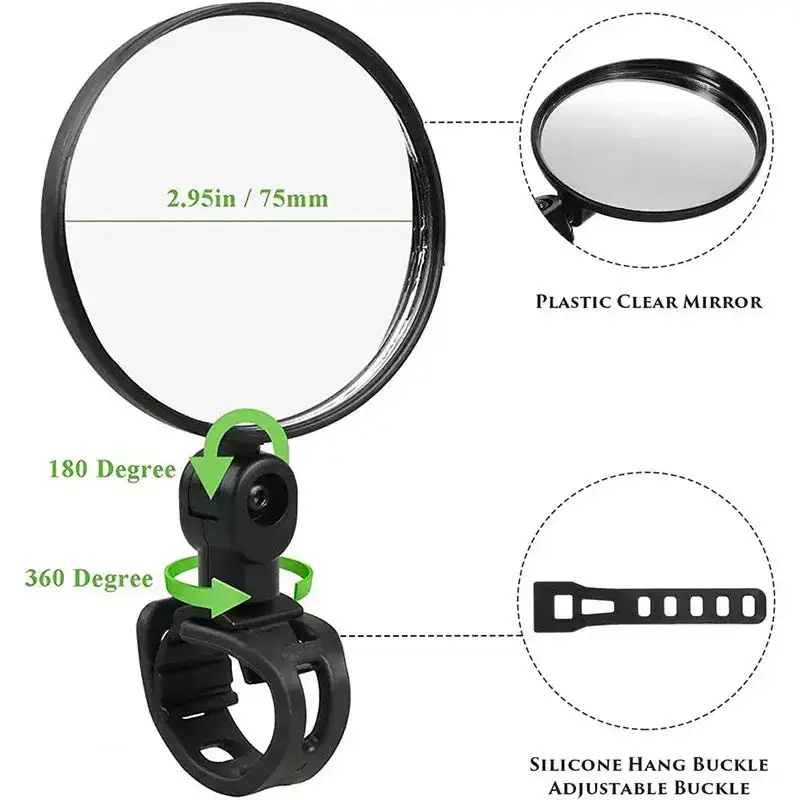 Universal Bicycle Rearview Mir - Mirror Handlebar Convex incelemesi ve fiyatı