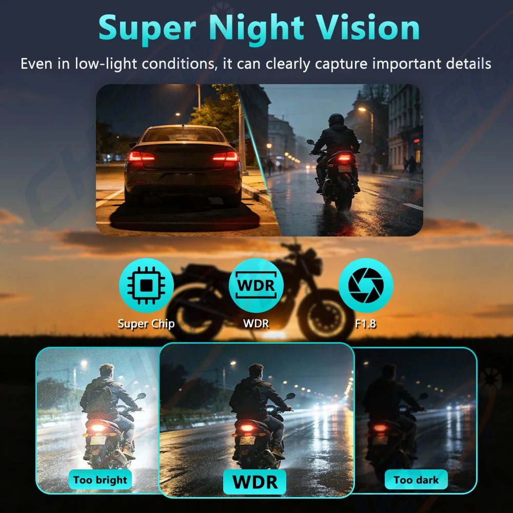 New 2K HD Motorcycle DVR WiFi  - Cycling Loop incelemesi ve fiyatı