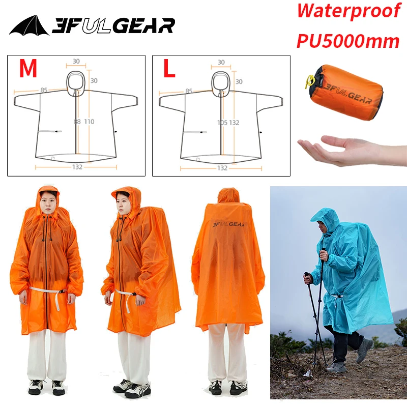 3F UL GEAR Zipper Raincoat 15D - Cycling Rain Jacket Commute incelemesi ve fiyatı