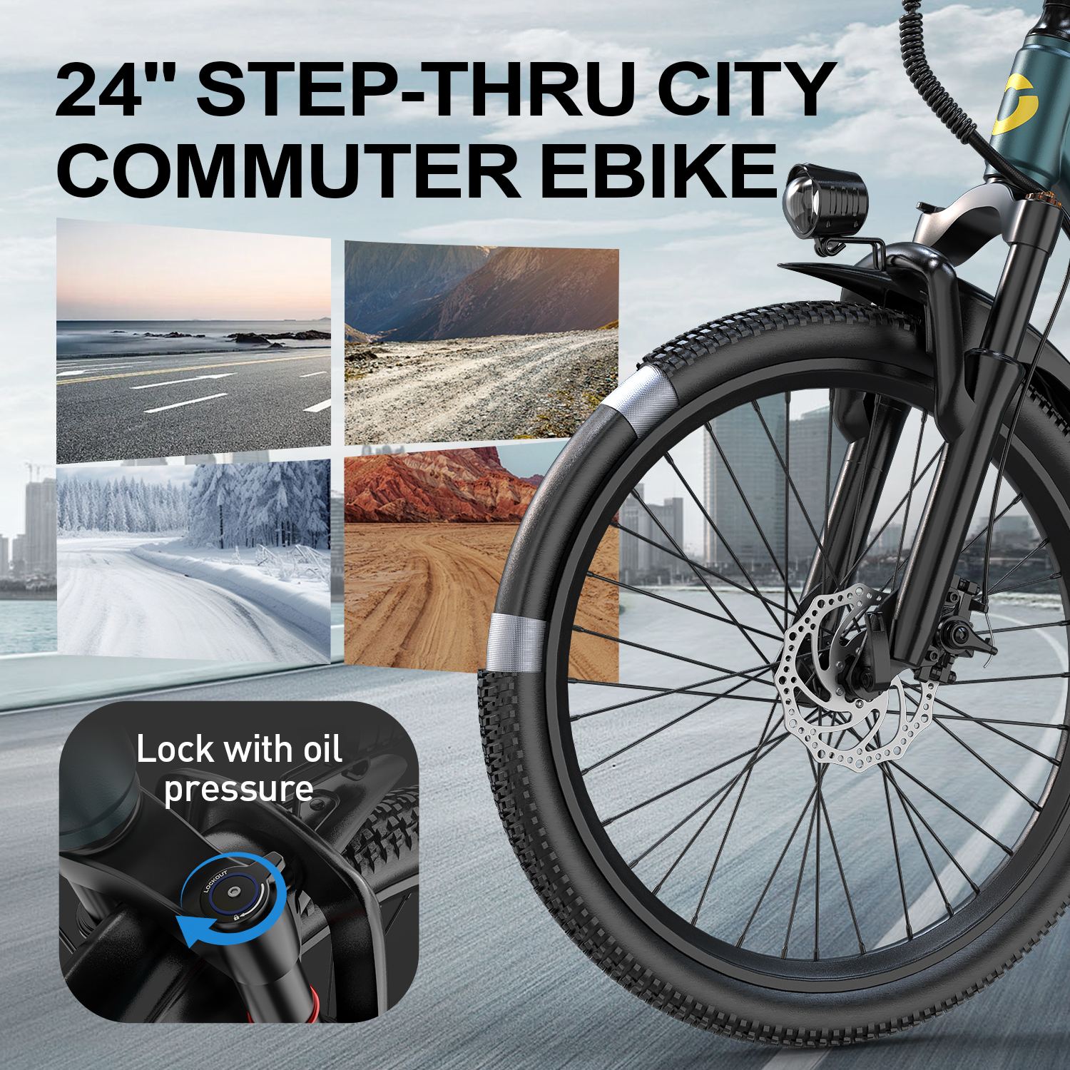 GT300 24 Inch Electric Mountai - Commuter Biking incelemesi ve fiyatı