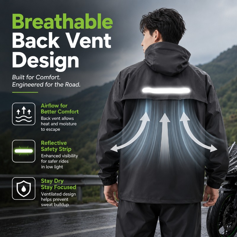 Unisex 2-Piece Waterproof Cycl - Cycling Rain Jacket Commute incelemesi ve fiyatı