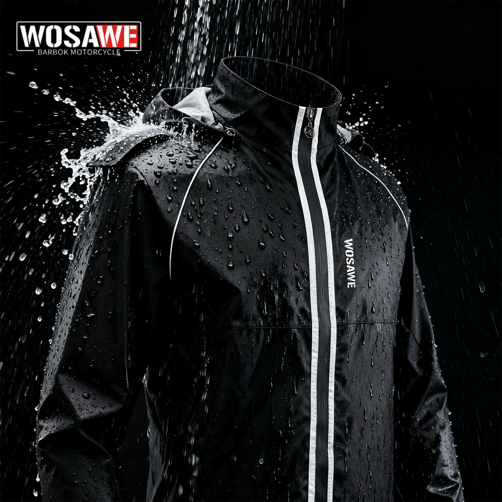 WOSAWE Reflective Motorcycle R - Cycling Rain Jacket Commute incelemesi ve fiyatı