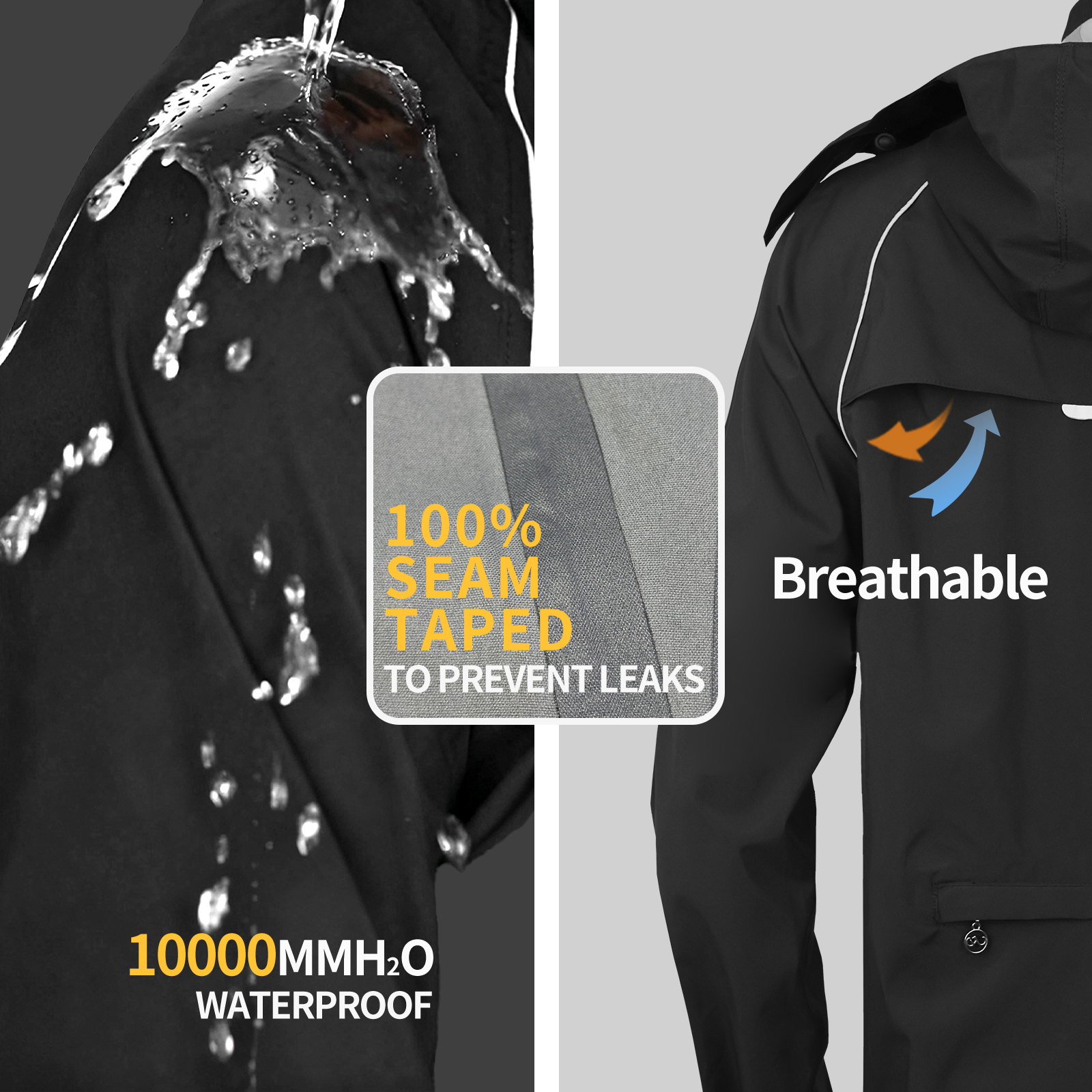 WOSAWE Reflective Motorcycle R - Cycling Rain Jacket Commute incelemesi ve fiyatı