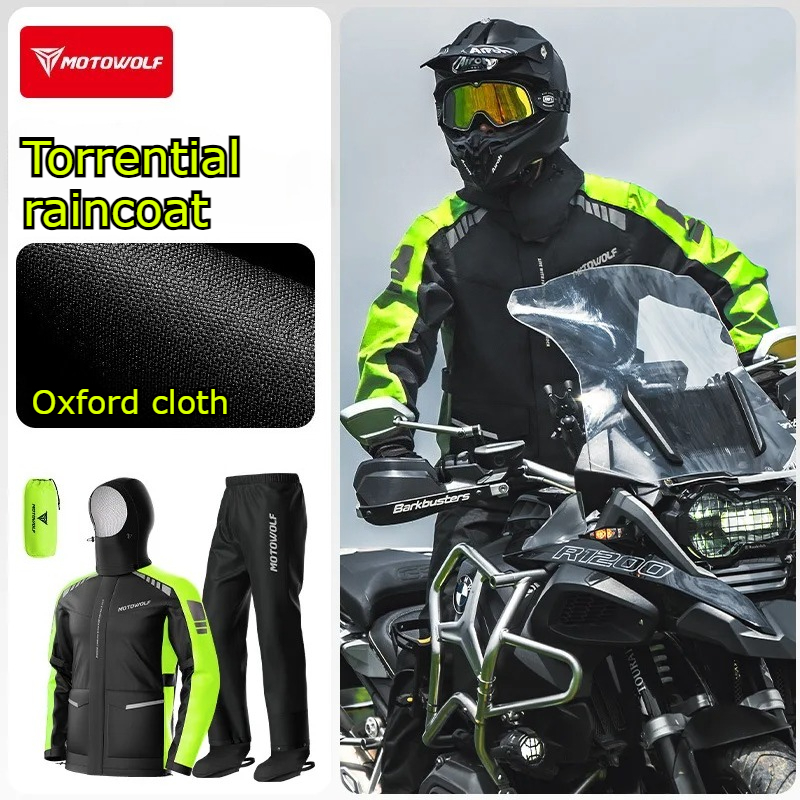 Motowolf Reflective Motorcycle - Cycling Rain Jacket Commute incelemesi ve fiyatı